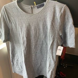 Gap Back Zippered Grey Top